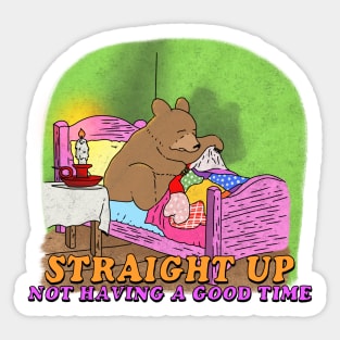 Don't Want To Get Up Bear Sticker